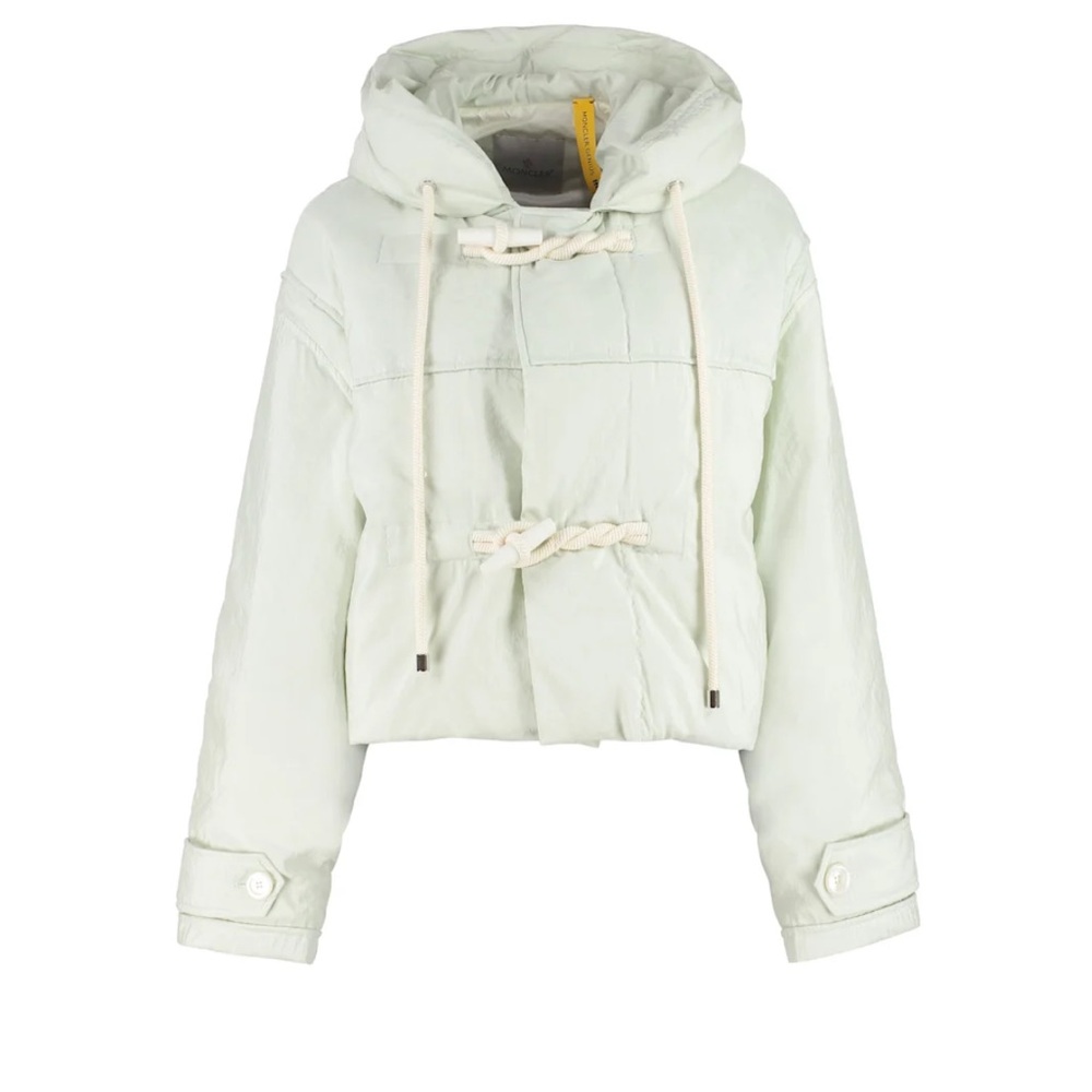 Moncler Genius Whitepearl silk blend down jacket